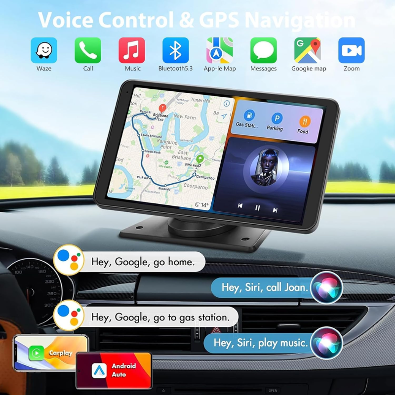 Wireless CarPlay Display | Smart Plug-In Upgrade for Iphone & Android