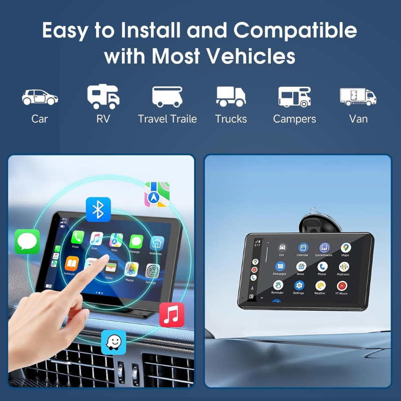 Wireless CarPlay Display | Smart Plug-In Upgrade for Iphone & Android