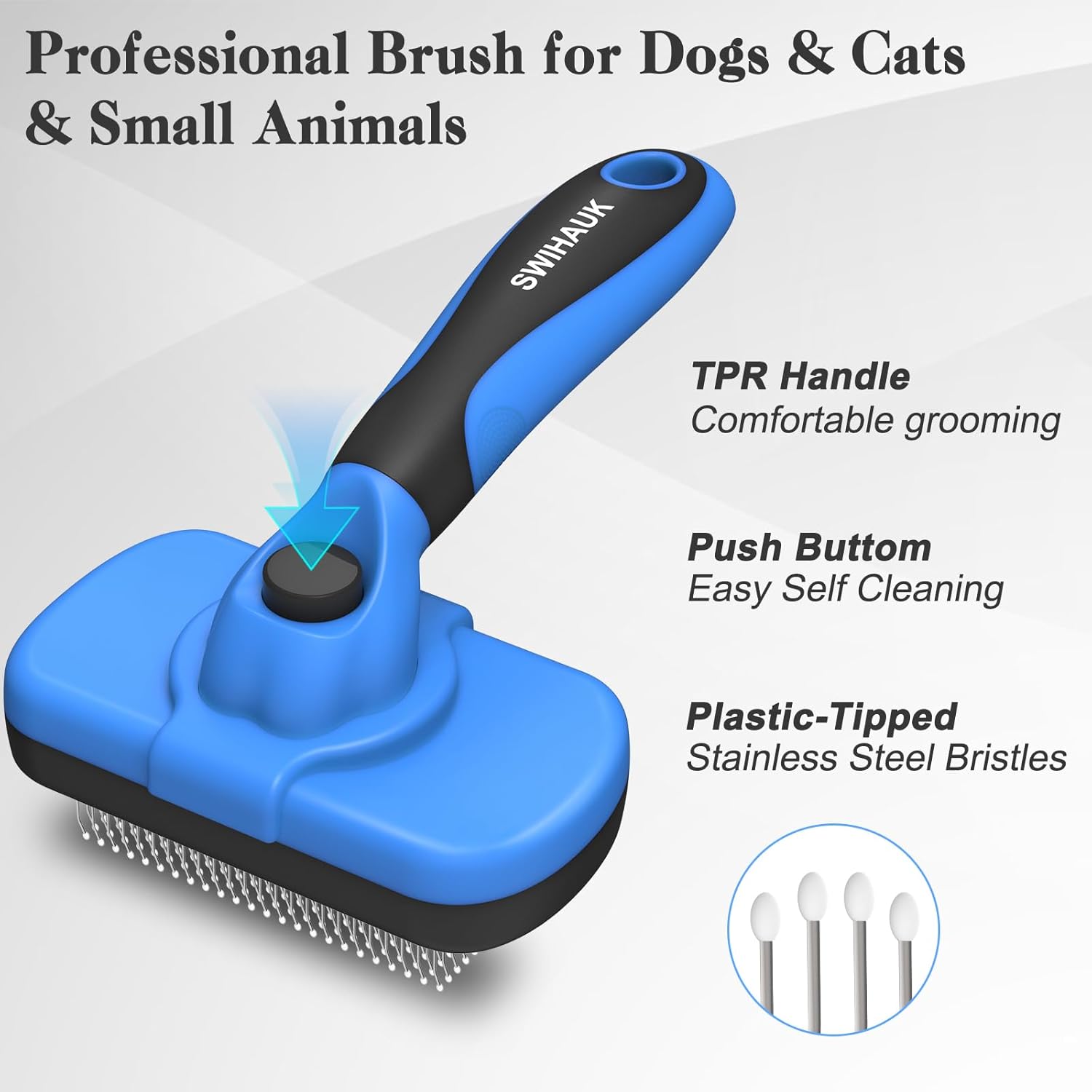 Self-Cleaning Pet Grooming Brush | Removes Loose Fur & Reduces Shedding