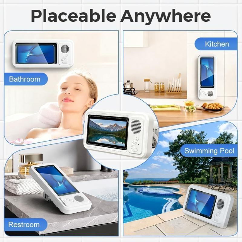 Waterproof Shower Phone Case | Built-In Speaker Mount