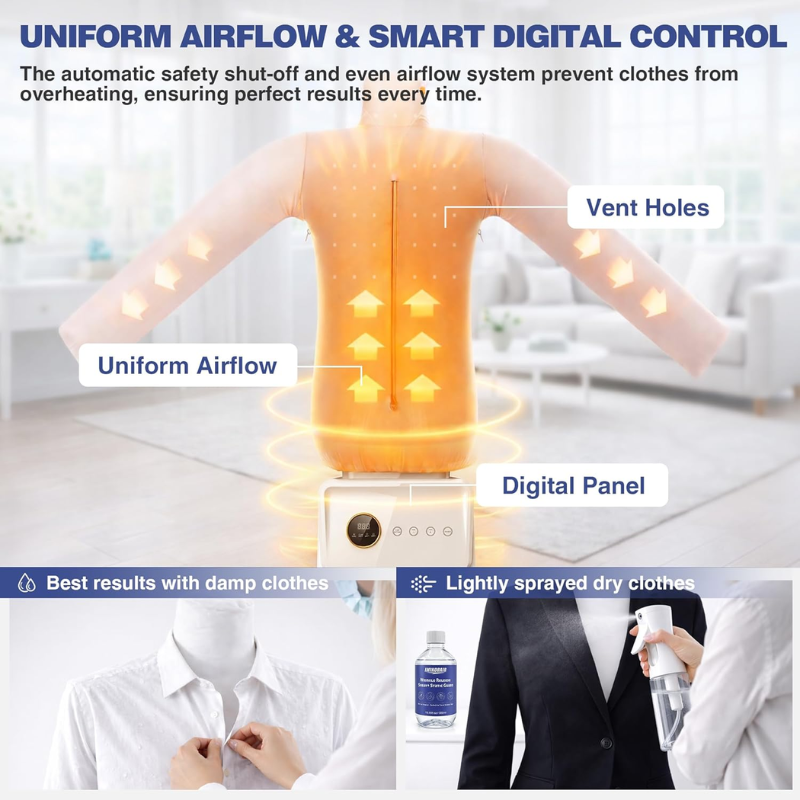 Automatic Garment Steamer Pro | Hands-Free Wrinkle Removal