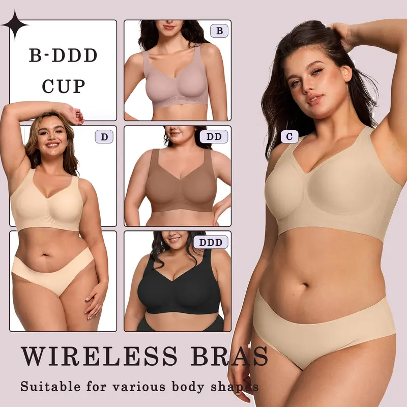 Seamless Jelly Support Bra | Wireless Lift & All-Day Comfort Bra