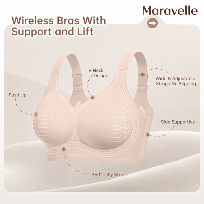 Seamless Jelly Support Bra | Wireless Lift & All-Day Comfort Bra