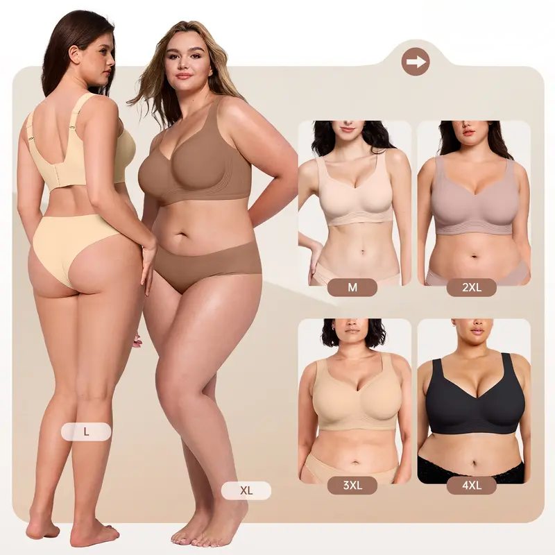 Seamless Jelly Support Bra | Wireless Lift & All-Day Comfort Bra