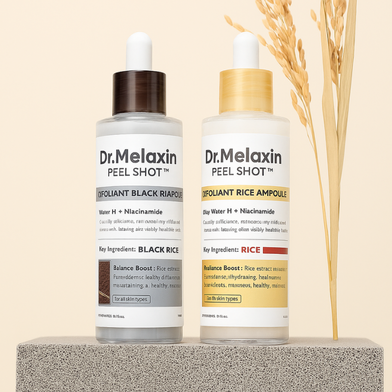 Dr. Melaxin – Rice Peel Shot Duo | Glow & Texture