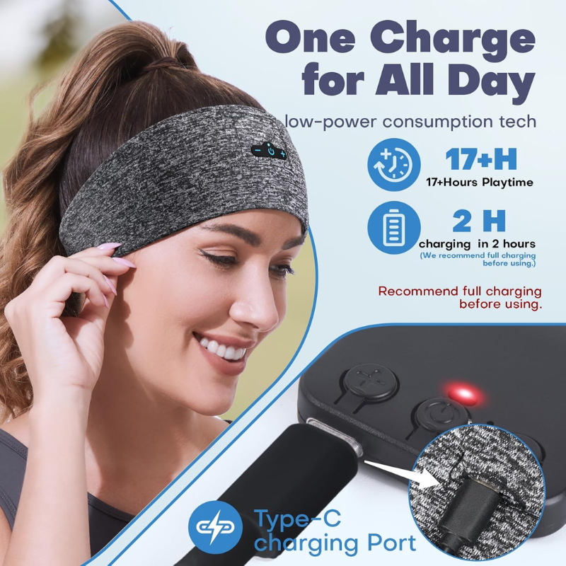 Bluetooth Sports Headband | Hands-Free Audio Comfort