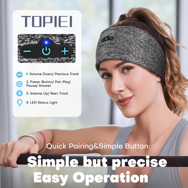Bluetooth Sports Headband | Hands-Free Audio Comfort