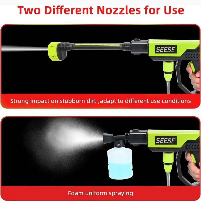 Portable Cordless Pressure Washer Gun | 1000 PSI High-Power Car & Outdoor Cleaner