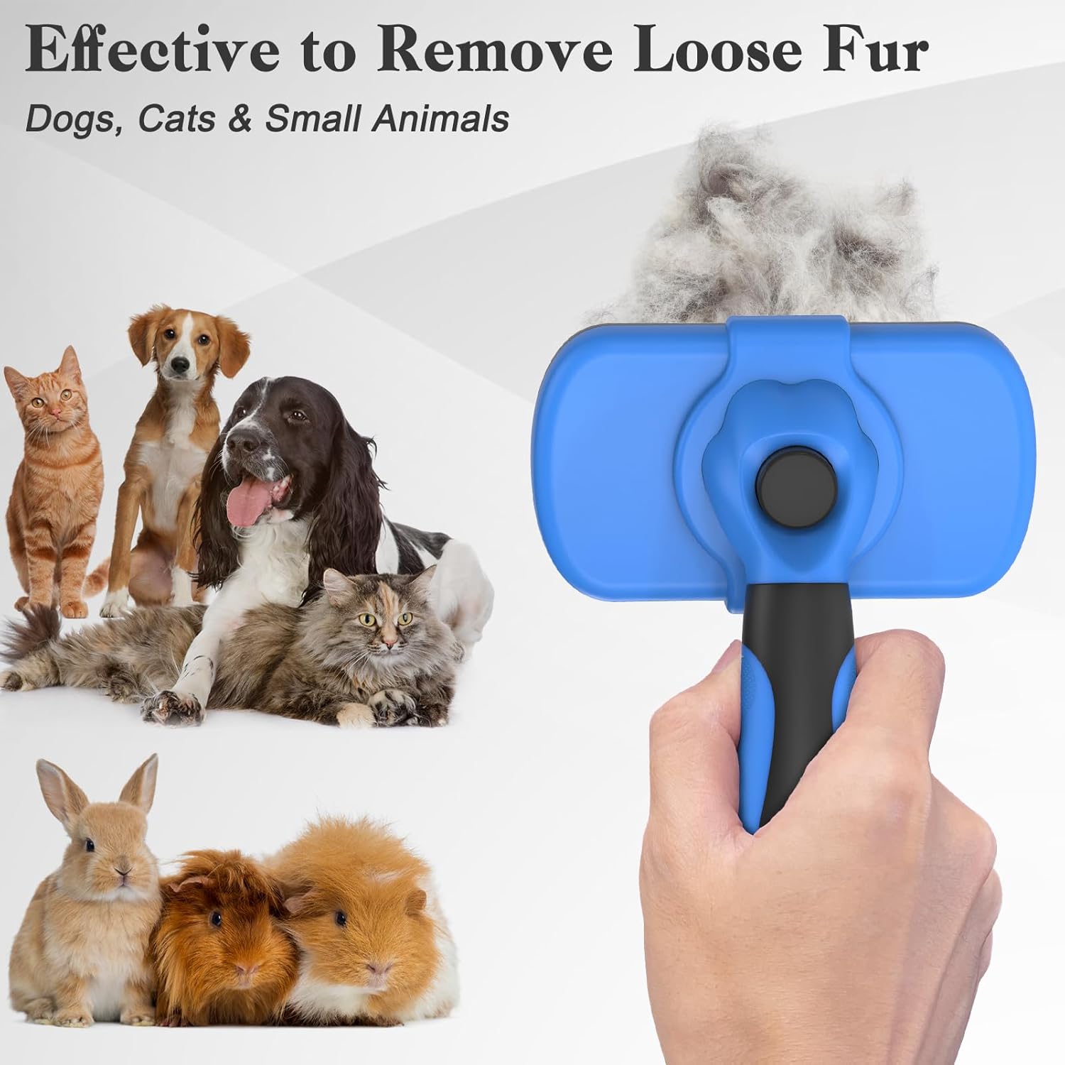 Self-Cleaning Pet Grooming Brush | Removes Loose Fur & Reduces Shedding