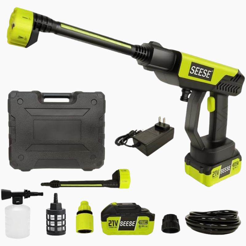 Portable Cordless Pressure Washer Gun | 1000 PSI High-Power Car & Outdoor Cleaner