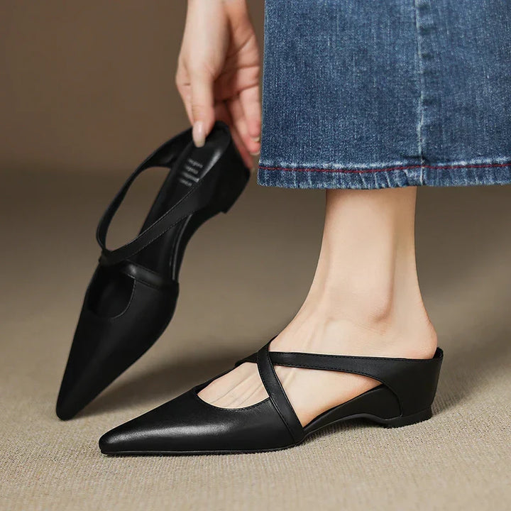 Mestelle Genuine Leather Mules