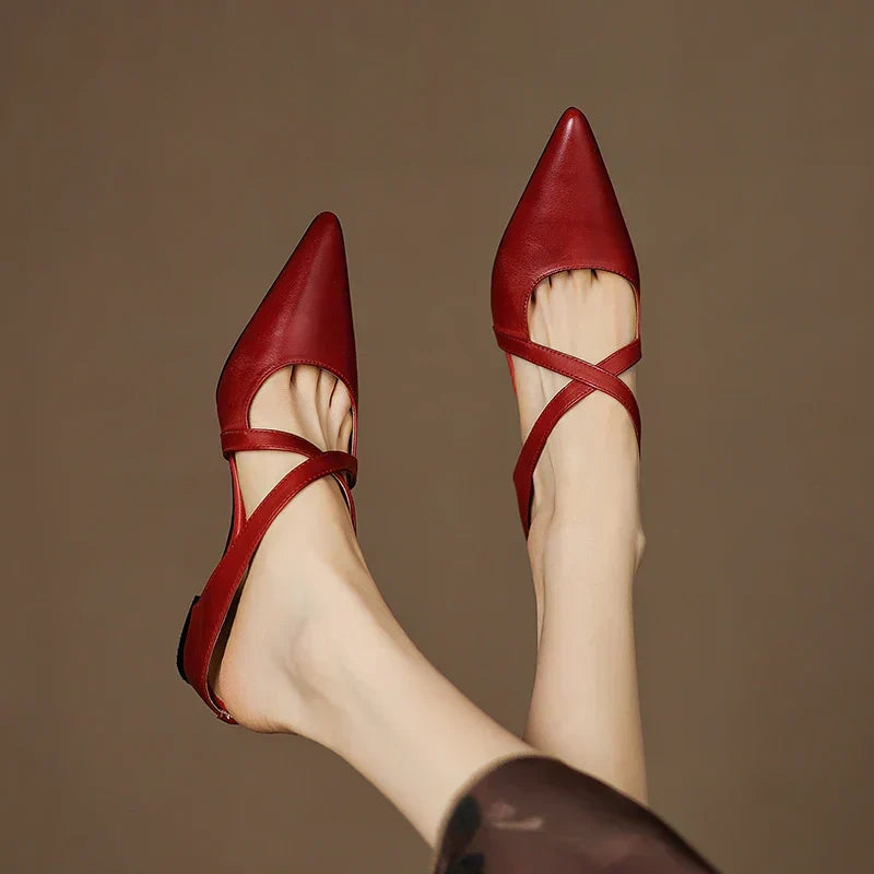 Mestelle Genuine Leather Mules