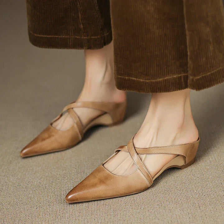 Mestelle Genuine Leather Mules