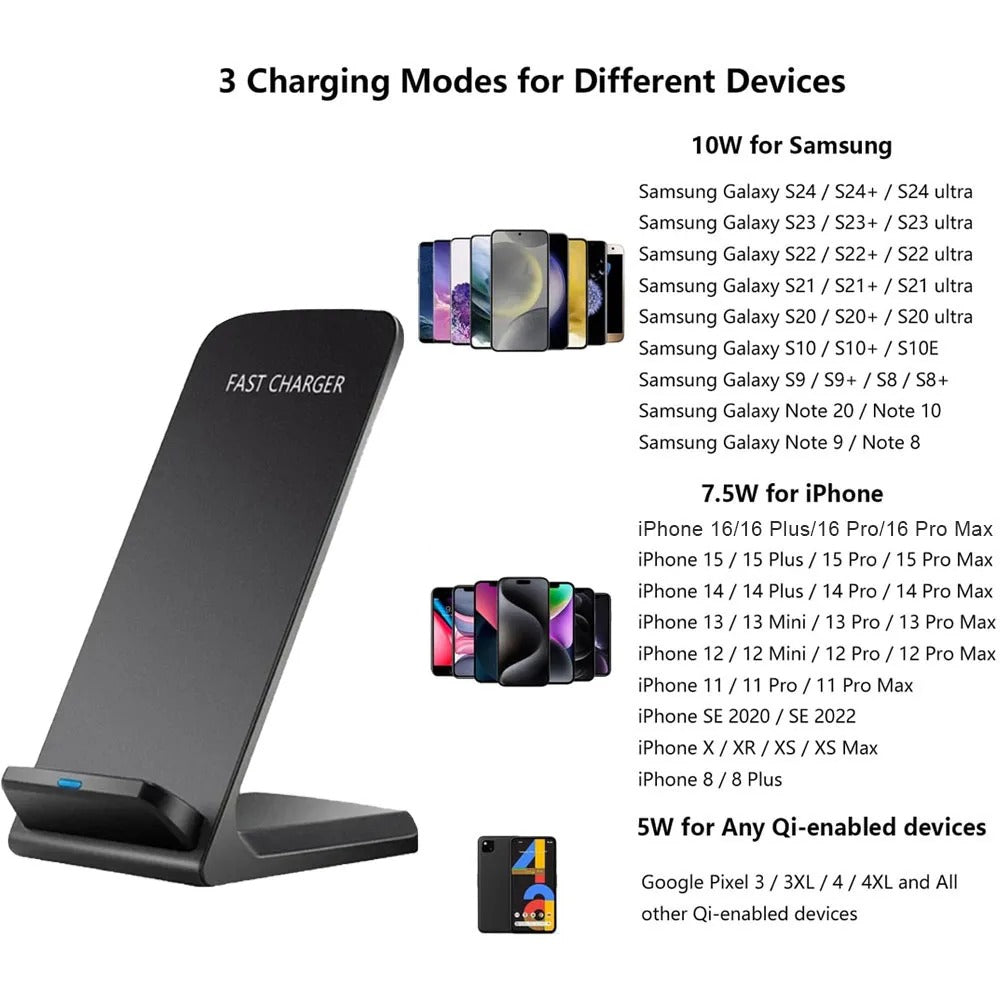 Fast Charge Wireless Stand | Minimal Desk Phone Charger